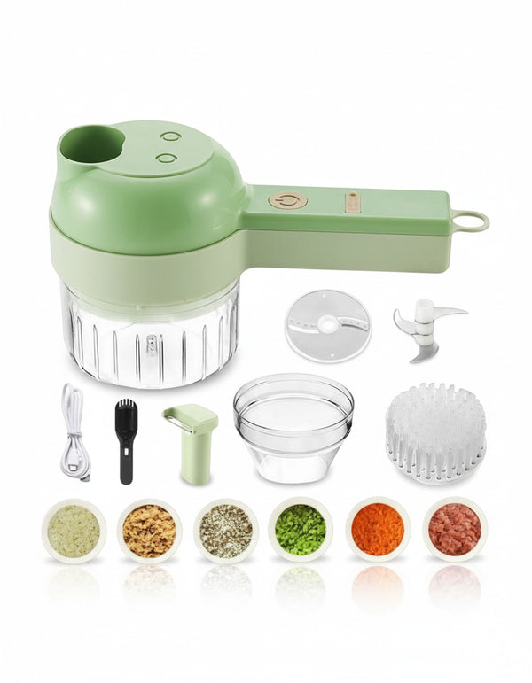 4 in 1 Portable Electric Vegetable Cutter Set