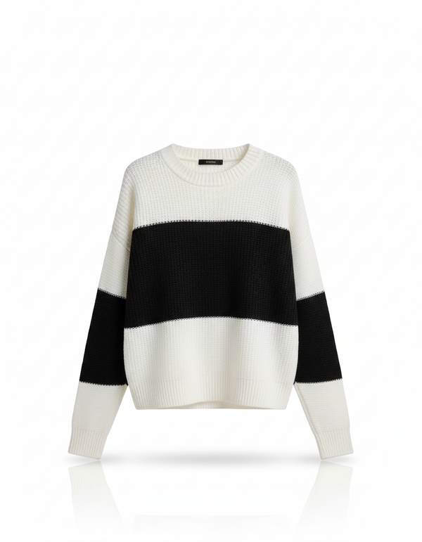 Girls Oversized Crop Top - Full Sleeve White T-Shirt