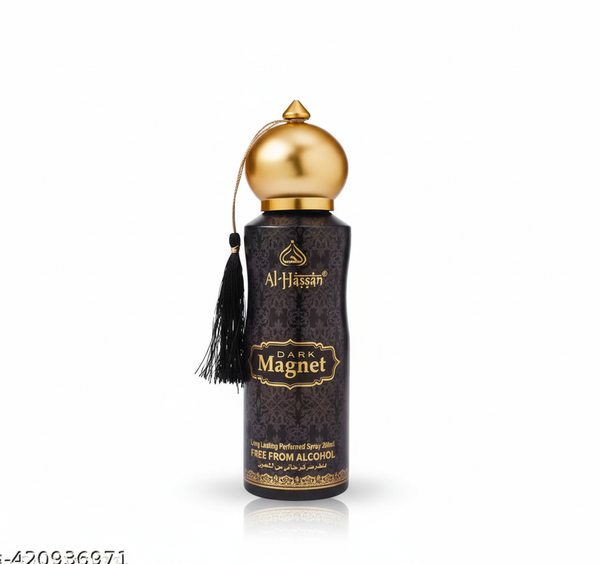 Al - Hassan Dark Magnet Perfumed Spray For Men & Women - 200ml | Long Lasting & Captivating Fragrance | Body Spray