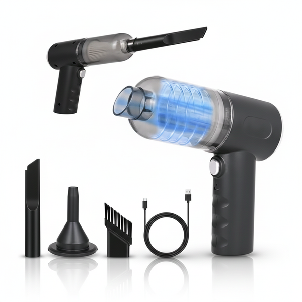 3-in-1 Portable Car Vacuum Cleaner with Blower - USB Rechargeable Wireless