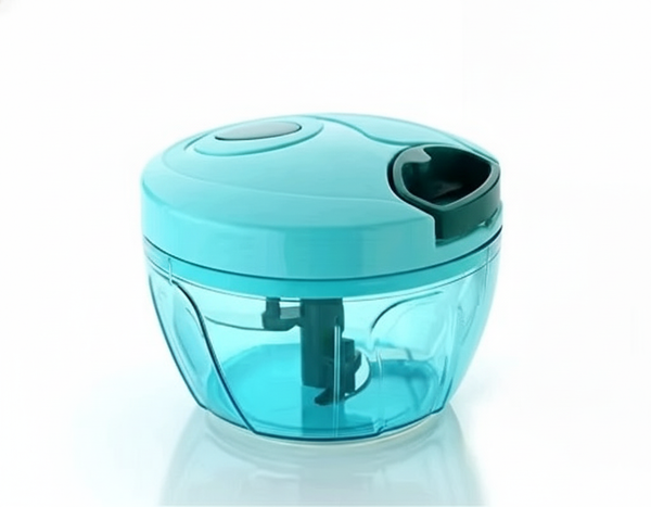 Compact Manual Vegetable Chopper 450ml - Quick Handy Kitchen Tool (Green)